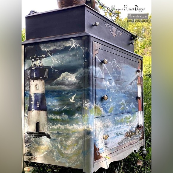 Redesign with Prima Decor Transfer ~ LIGHTHOUSE 24” x 35” - Picture 3 of 3